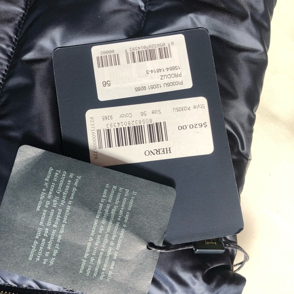 🆕 Men's Herno Men's Reversible Vest PI0305U 12051 9265 - Picture 6 of 6